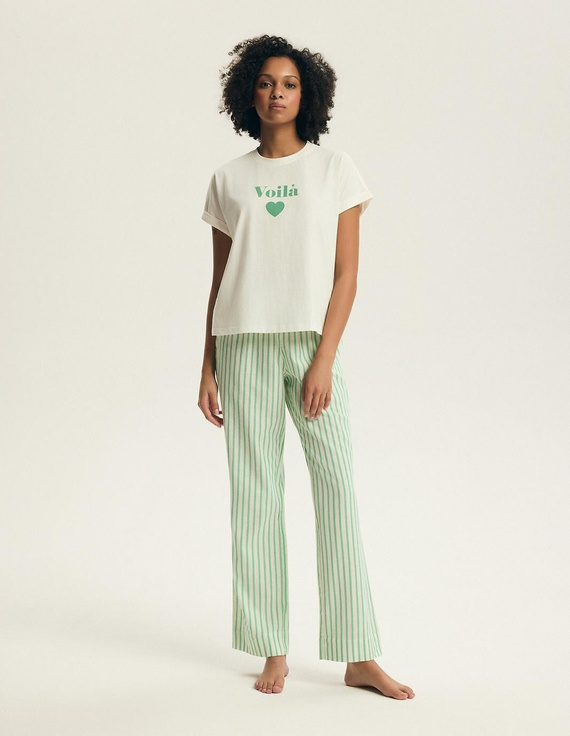 Pigiama donna Henderson Darlan 43707 – cotone, pantaloni lunghi, stampa