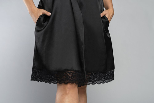 Touch Accappatoio a maniche corte Moda italiana - nero