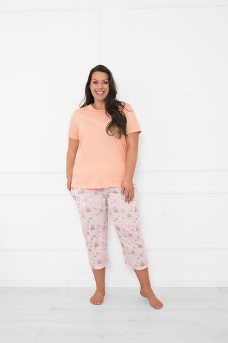 Pigiama da donna Satui - cotone, manica corta e pantaloni 3/4 Moda italiana