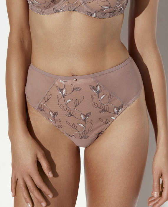Ava 2274/B Mousse Slip Brasiliano Ricamato in Rete Microfibra