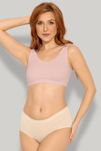 Top cotone Zoya Mitex senza ferretto bustier comodo pink