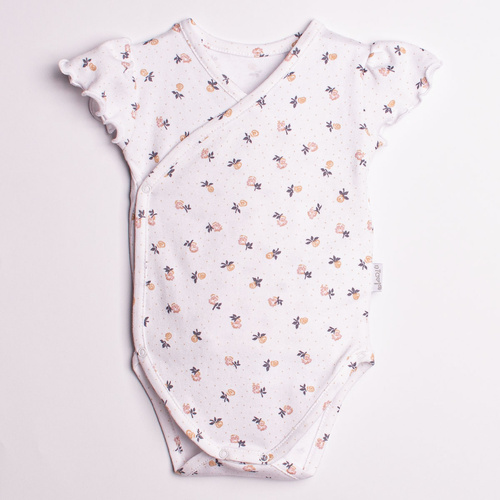 Body in cotone per bambina con maniche corte e motivo floreale – Nicol, 220094