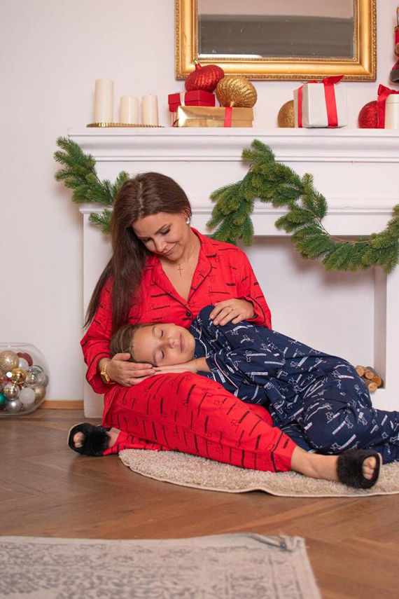 718 Pigiama Forex da donna Madeleine Cat Love - rosso