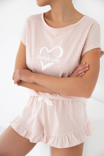 Pigiama da donna Super Girl Sensis - rosa chiaro