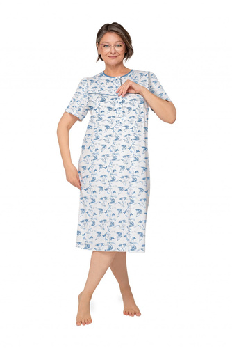 Camicia da notte Bogna I 203 Martel cotone manica corta bottoni 35