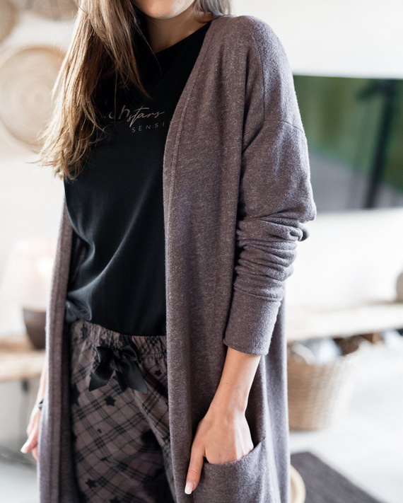 Sensis Reach For The Stars Pigiama da donna - nero-marrone