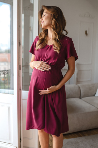 Milk & Love Lovely Dress abito premaman e per allattamento color mora