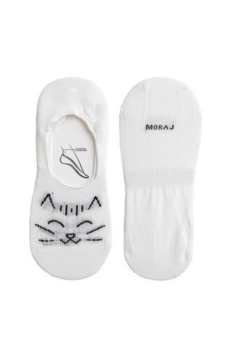 Moraj CDB201-010 Ballerine da donna in cotone con gattino e silicone sul tallone