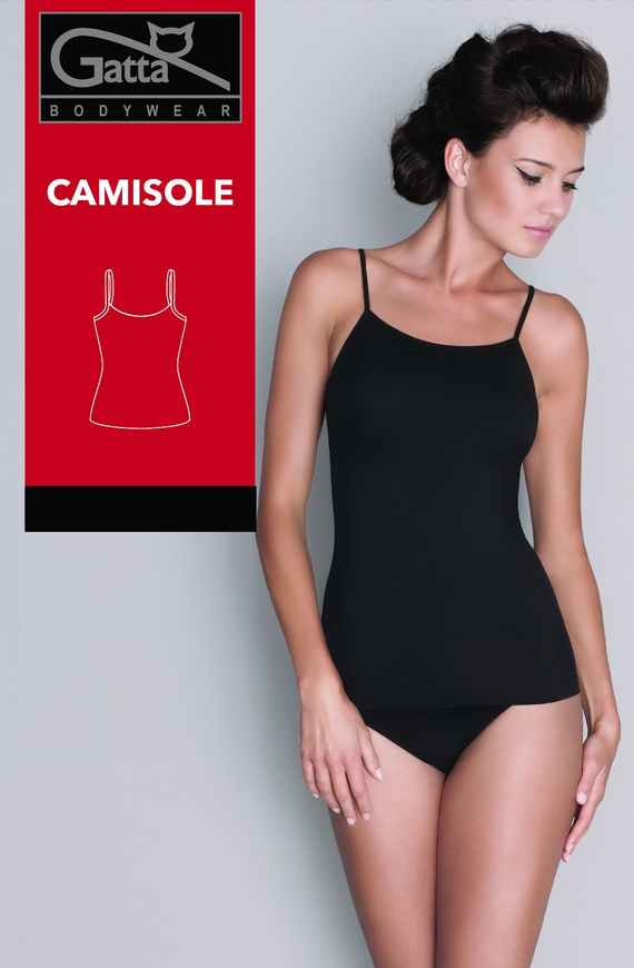 Gatta Camisole 42K 610 canottiera donna senza cuciture con spalline sottili denim blue
