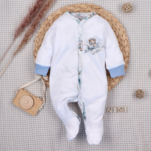 NINI BABY BEAR PILOT tutina in cotone organico ABN-5748/BIA