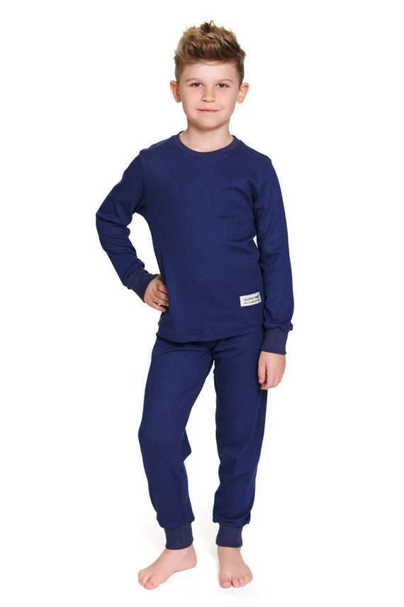 7351 Pigiama per bambini in cotone Doctor Nap - comfort classics - blu navy