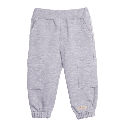Simply Comfy Pantaloni della tuta per bambini Eevi grigio - 100% cotone, con tasche