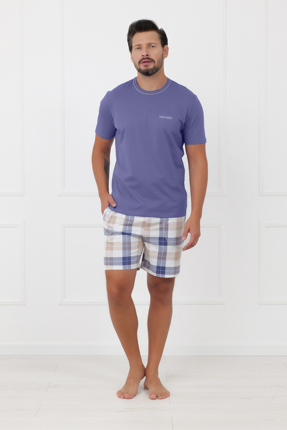 Pigiama uomo Juno Italian Fashion 100% cotone manica corta shorts