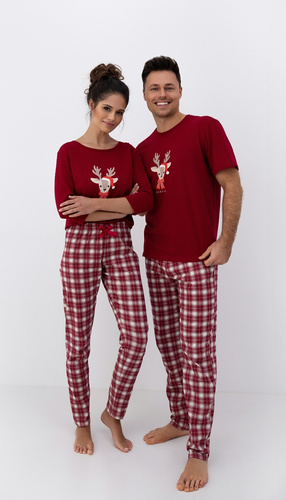 Jack Pajamas Sensis - pigiama da uomo in cotone con camicia e pantaloni a quadri