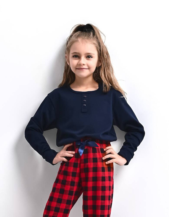 Pigiama da bambina Bonnie Kids Sensis - blu navy