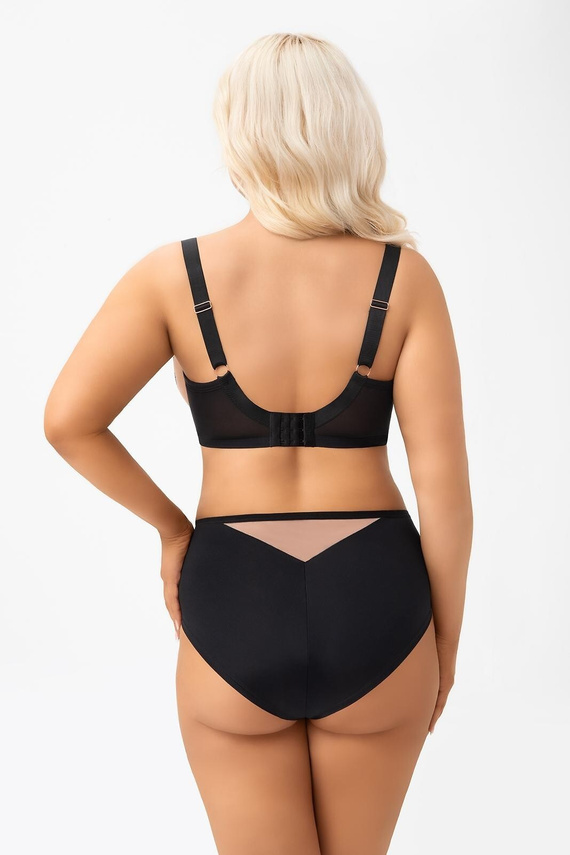 Soft G 001 Lexi reggiseno Gorsenia nero - reggiseno morbido per seni medi e grandi, in pizzo, con ferretto e spalline rimovibili