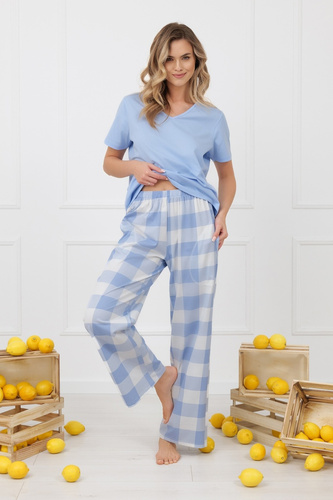 Pigiama donna MIKA Italian Fashion 100% cotone pantaloni lunghi