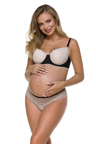 3116 Reggiseno da allattamento Lupoline-nero-beige