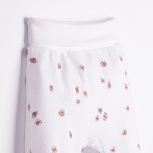 Nicol Hania 226009 Pantaloni Corti Neonato 100% Cotone Fiori Crema