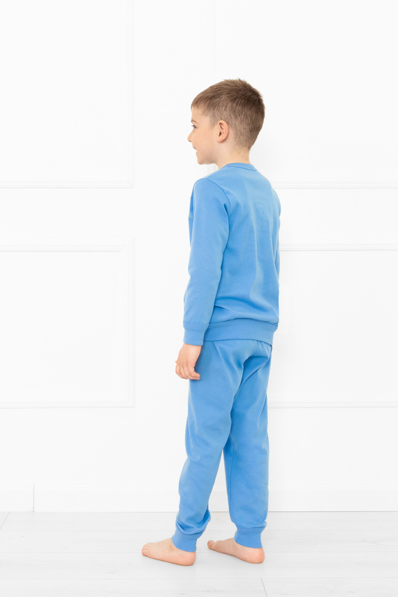 Pigiama bambino Gordo - cotone, maniche lunghe e pantaloni con coulisse Italian Fashion - blu