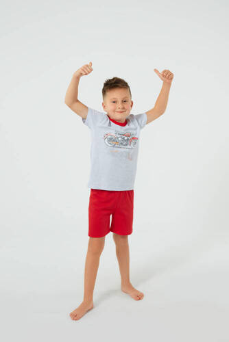 Junak Pigiama per ragazzi a maniche corte, pantaloncini Moda italiana - j.melange/rosso