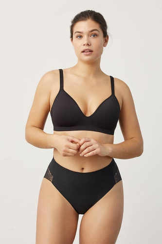 19617 Mutandine da donna Ysabel Mora nero - pizzo, confortevole, classico