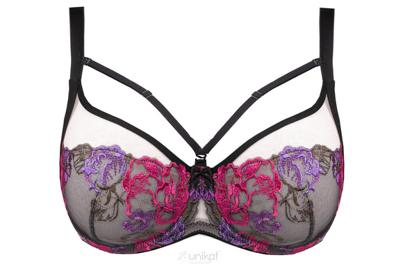 Reggiseno Estella Soft - morbido, nero con ricami, elegante e confortevole