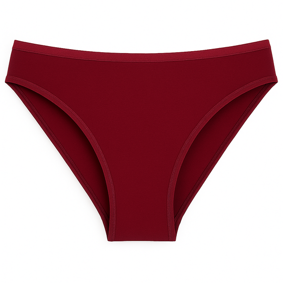 004 Limited Mutandine da donna De Lafense - classiche, vita bassa, viscosa - bordeaux