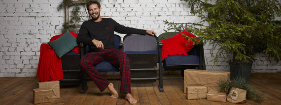 Pigiama da uomo Zeman Italian Fashion - nero/stampa