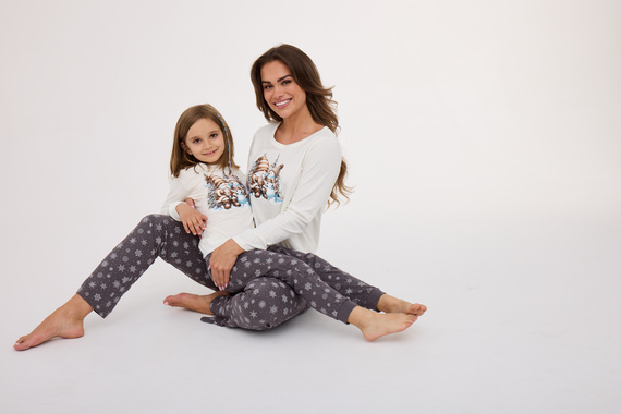 855/428 Pigiama donna Friends Cornette ecru - cotone, manica lunga | Elegante e confortevole