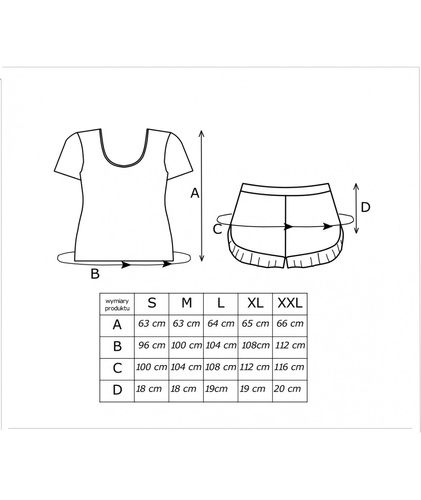 Pigiama da donna Bear Short Donna - cotone, festivo, con volant