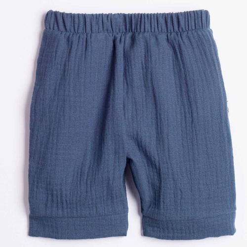 Szorty chłopięce Nicol 224372 mussola 100% cotone estivi - blu navy