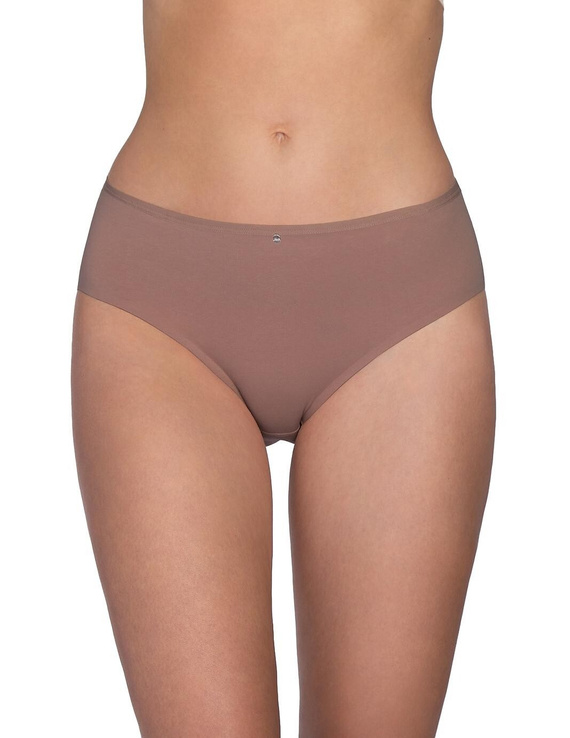 Lama LC-1607 BI Slip Donna Cotone Bikini Nero Mocca Confezione da 2