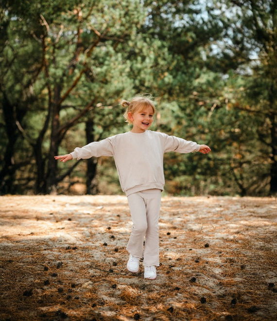 Simply Comfy Leggings per bambini Eevi beige - 100% cotone, comodi e alla moda