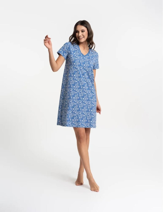 Camicia da notte donna Moraj PDK2700-009 cotone V collo comoda