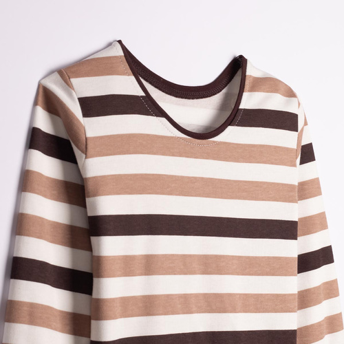 227038 Nicol BENEK Pigiama bambino 100% cotone righe marrone