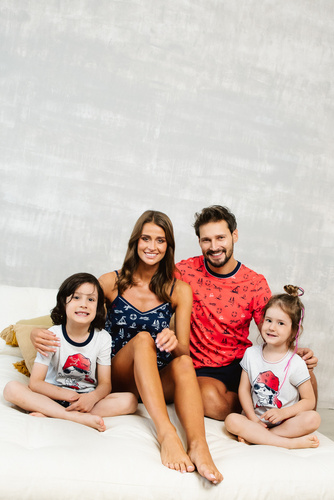 Marina Pigiama da bambina Moda italiana - melange chiaro