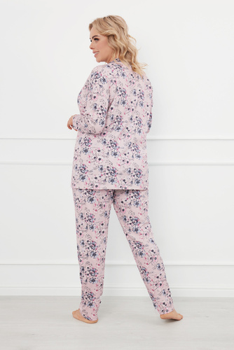 Toliana Pigiama donna manica lunga, pantaloni lunghi Moda italiana