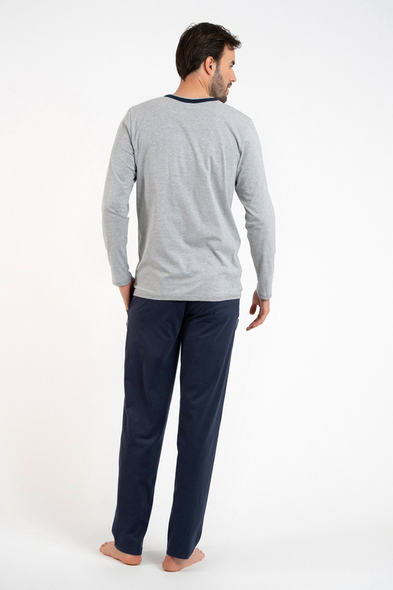 Zbyszek Pigiama uomo a maniche lunghe, pantaloni lunghi Moda italiana - melange