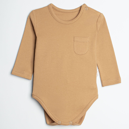 Nicol Olo 222100 body neonato a manica lunga color caramello