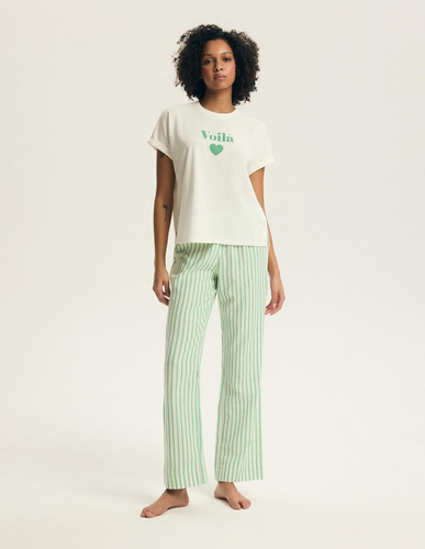 Pigiama donna Henderson Darlan 43707 – cotone, pantaloni lunghi, stampa