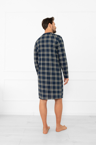 Camicia da notte uomo Andreas - cotone, manica lunga, check Moda italiana