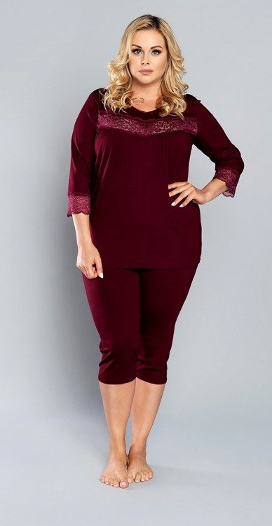 Izyda Pigiama maniche 3/4, pantaloni 3/4 Moda italiana - blu navy