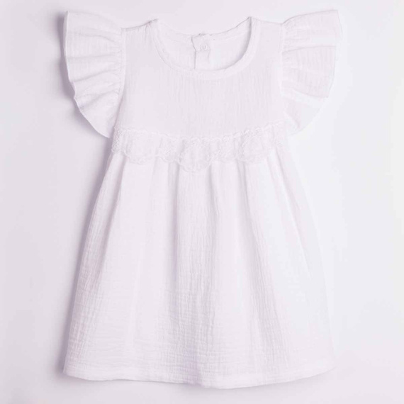 Nicol 224255 Abito in Mussola per Bambina 100% Cotone per l'Estate