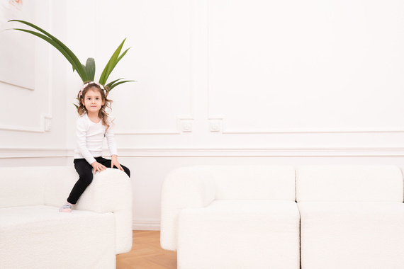 T-shirt Tosia per bambina, manica lunga - Moda italiana - bianco