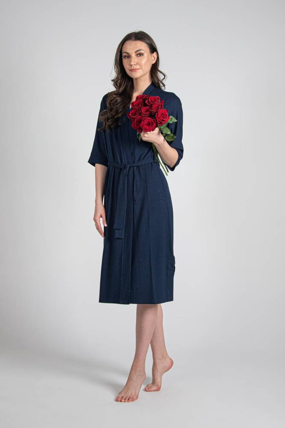 942 Visa Vestaglia lunga De Lafense - blu navy