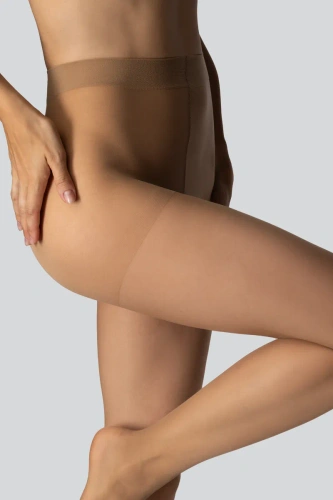 Mona Viola collant donna 20 DEN classici lucidi con punta rinforzata daino