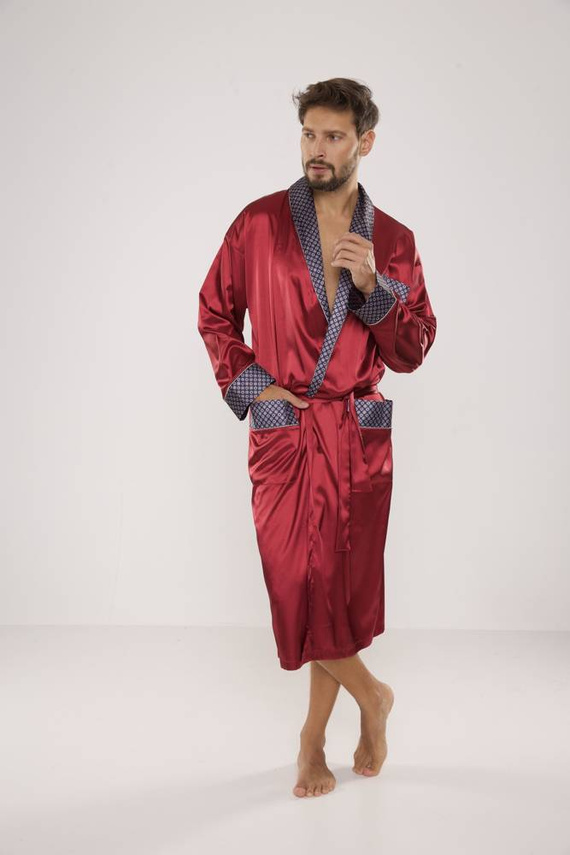 940 Accappatoio in raso da uomo Forex - marrone