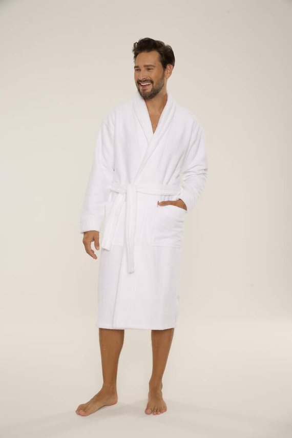 735 Vestaglia da uomo Manuele De Lafense - bianco