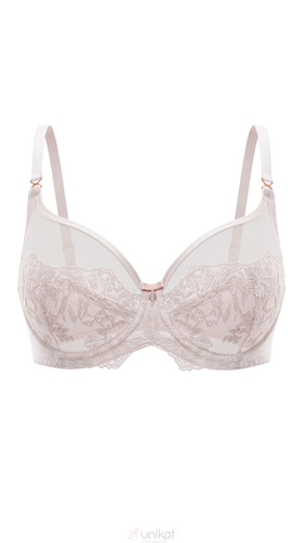 Reggiseno Soft Claudine Unikat beige ricamato morbido con ferretto